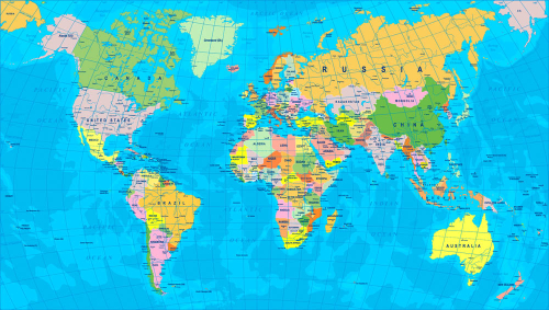 Каталог Фотообои карта мира:  | Wall-Style