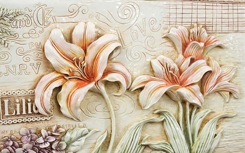 Каталог Картина лилии: 3Д | Wall-Style