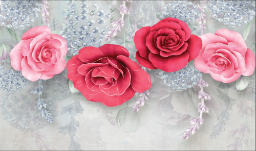Каталог Фотообои четыре розы:  | Wall-Style