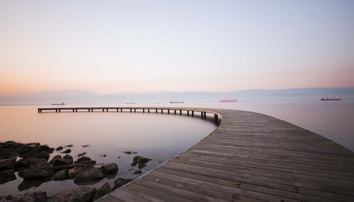 Каталог Картина длинный причал: Море | Wall-Style