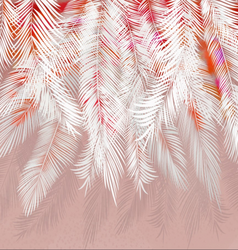 Каталог Фотообои белые пальмовые листья:  | Wall-Style