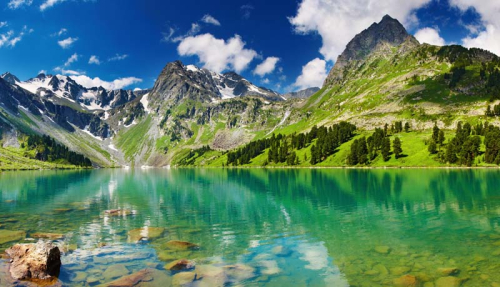 Каталог Фотообои зеленые горы у озера:  | Wall-Style