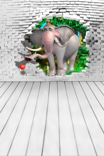 Каталог Картина слон за стеной: Детские | Wall-Style
