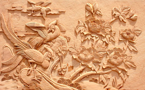 Каталог Фотообои барельеф цветы и птицы:  | Wall-Style