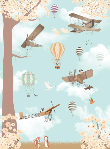 Каталог Картина самолеты и шары: Детские | Wall-Style