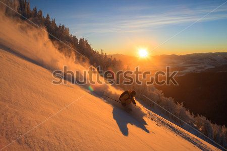 Каталог Фотообои лыжный спуск:  | Wall-Style