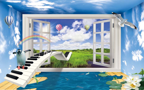 Каталог Фотообои 3d вид из окна:  | Wall-Style