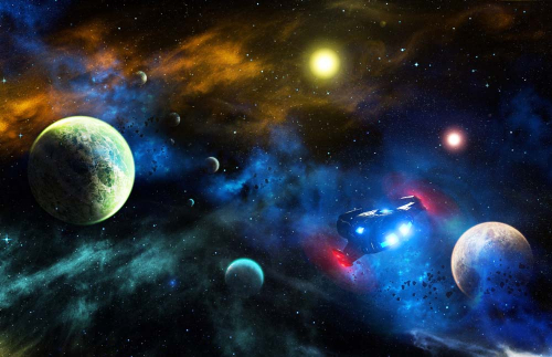 Каталог Картина космические планеты: Небо и космос | Wall-Style