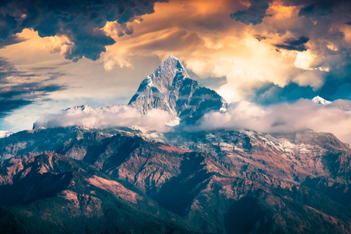 Каталог Картина зимние вершины гор: Природа | Wall-Style