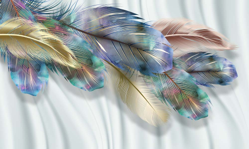 Каталог Фотообои перья разноцветные:  | Wall-Style