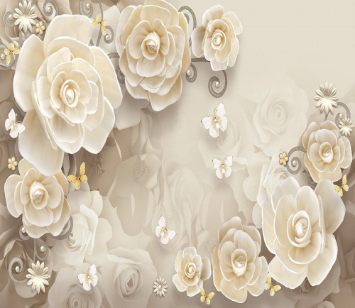 Каталог Фотообои жемчужные розы:  | Wall-Style