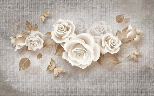 Каталог Картина 3д розы на ткани: 3Д | Wall-Style