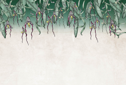 Каталог Фотообои свисающие зеленые листья:  | Wall-Style