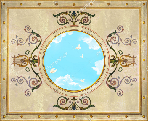 Каталог Фотообои потолочный декор:  | Wall-Style