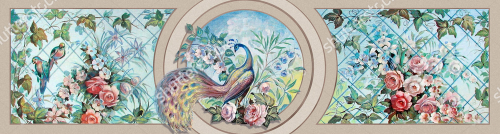 Каталог Картина павлин: Современная фреска | Wall-Style