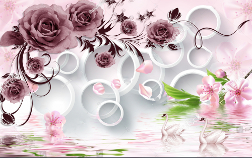 Каталог Картина бордовые розы: 3Д | Wall-Style