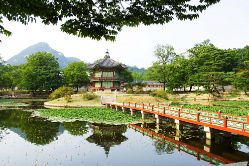 Каталог Фотообои японский сад с мостом:  | Wall-Style