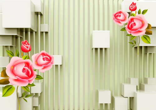 Каталог Картина дизайнерские розы: 3Д | Wall-Style