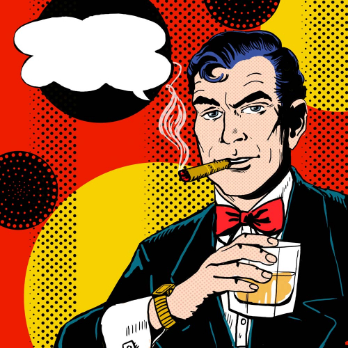 Каталог Картина мужчина с сигарой: Поп Арт | Wall-Style