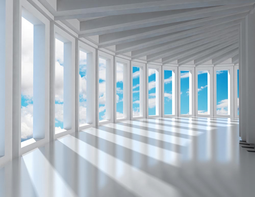 Каталог Картина коридор с окнами: 3Д | Wall-Style