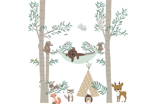 Каталог Картина мишка в гамаке: Детские | Wall-Style