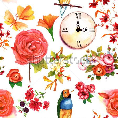 Каталог Картина цветы: Бесшовные | Wall-Style