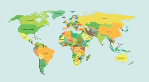 Каталог Фотообои карта мира на англ.яз:  | Wall-Style