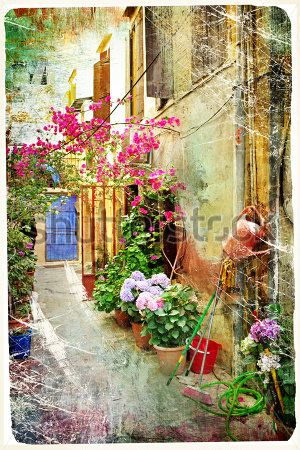 Каталог Картина цветочные горшки: Винтаж | Wall-Style