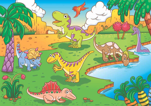 Каталог Фотообои поляна динозавров:  | Wall-Style