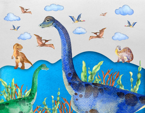 Каталог Фотообои динозавры в тучах:  | Wall-Style