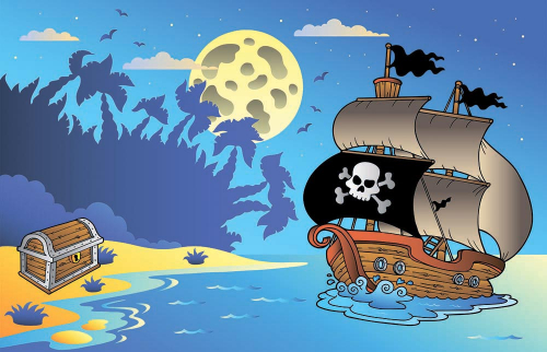 Каталог Картина пираты в синем море: Детские | Wall-Style