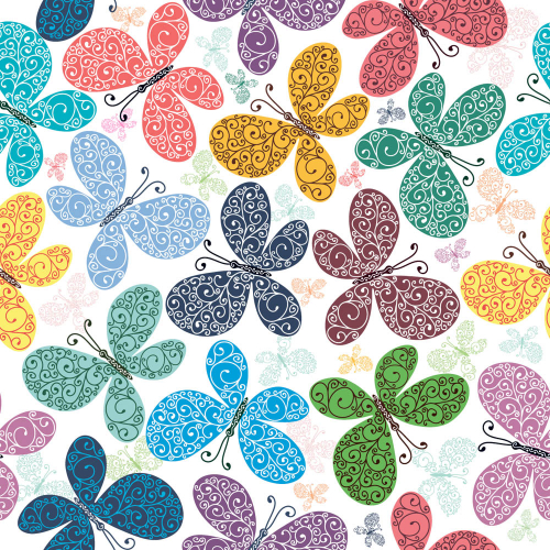 Каталог Картина разноцветные бабочки: Бесшовные | Wall-Style