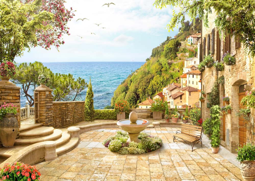 Каталог Фотообои терраса с видом на море:  | Wall-Style