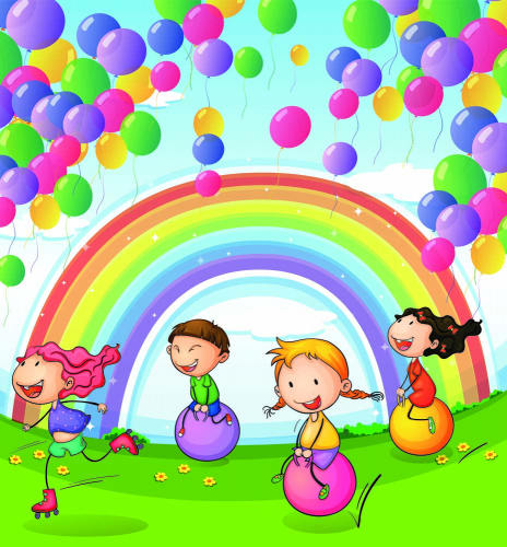 Каталог Картина радуга с детьми: Детские | Wall-Style