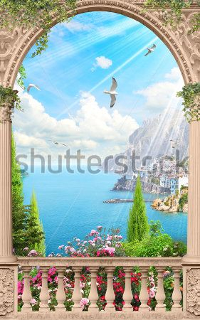 Каталог Картина парящие чайки: Современная фреска | Wall-Style