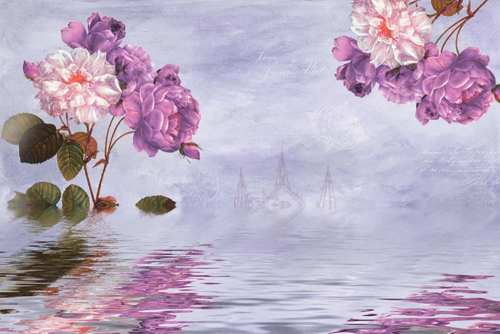 Каталог Картина фиолетовые пионы: 3Д | Wall-Style