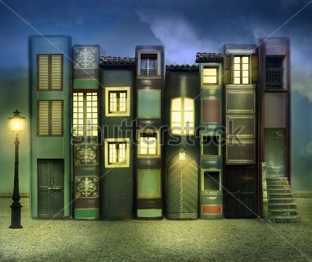 Каталог Фотообои домик из книг:  | Wall-Style