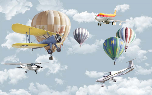 Каталог Фотообои воздушные шары в небе:  | Wall-Style