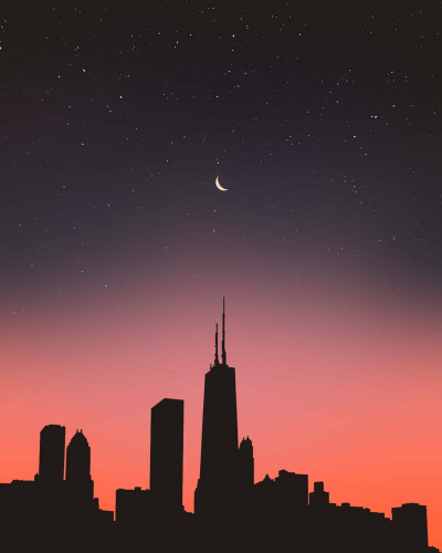 Каталог Картина чикаго ночью: Города | Wall-Style