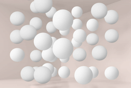 Каталог Картина белые шары: 3Д | Wall-Style