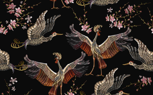 Каталог Картина птицы на черном фоне: Животные | Wall-Style
