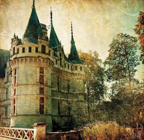 Каталог Картина старый замок: Современная фреска | Wall-Style