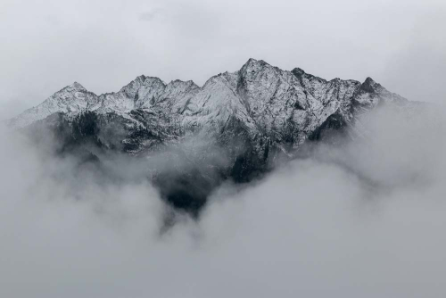 Каталог Картина зимние горы в тумане: Природа | Wall-Style