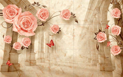 Каталог Фотообои мраморные розы:  | Wall-Style
