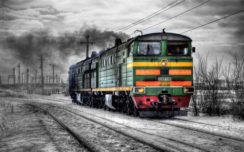 Каталог Фотообои зимний поезд:  | Wall-Style