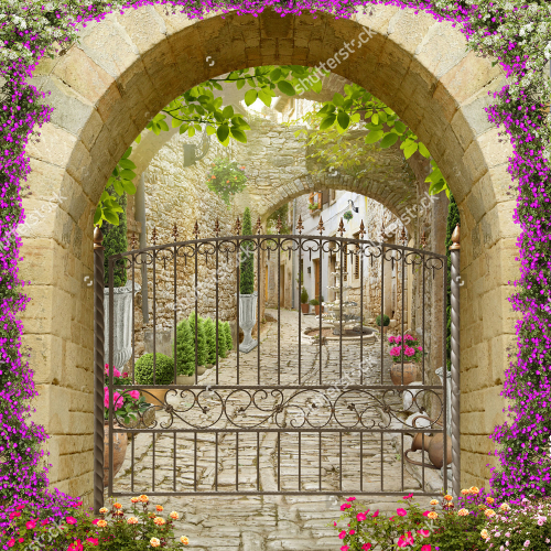Каталог Картина старый город: Современная фреска | Wall-Style