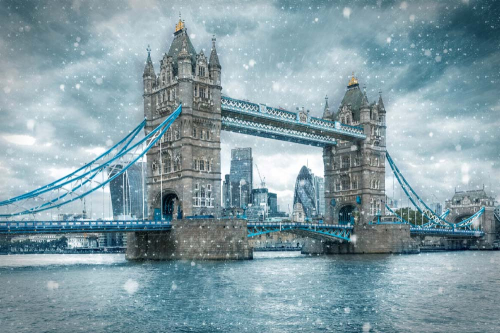 Каталог Фотообои зимний мост:  | Wall-Style
